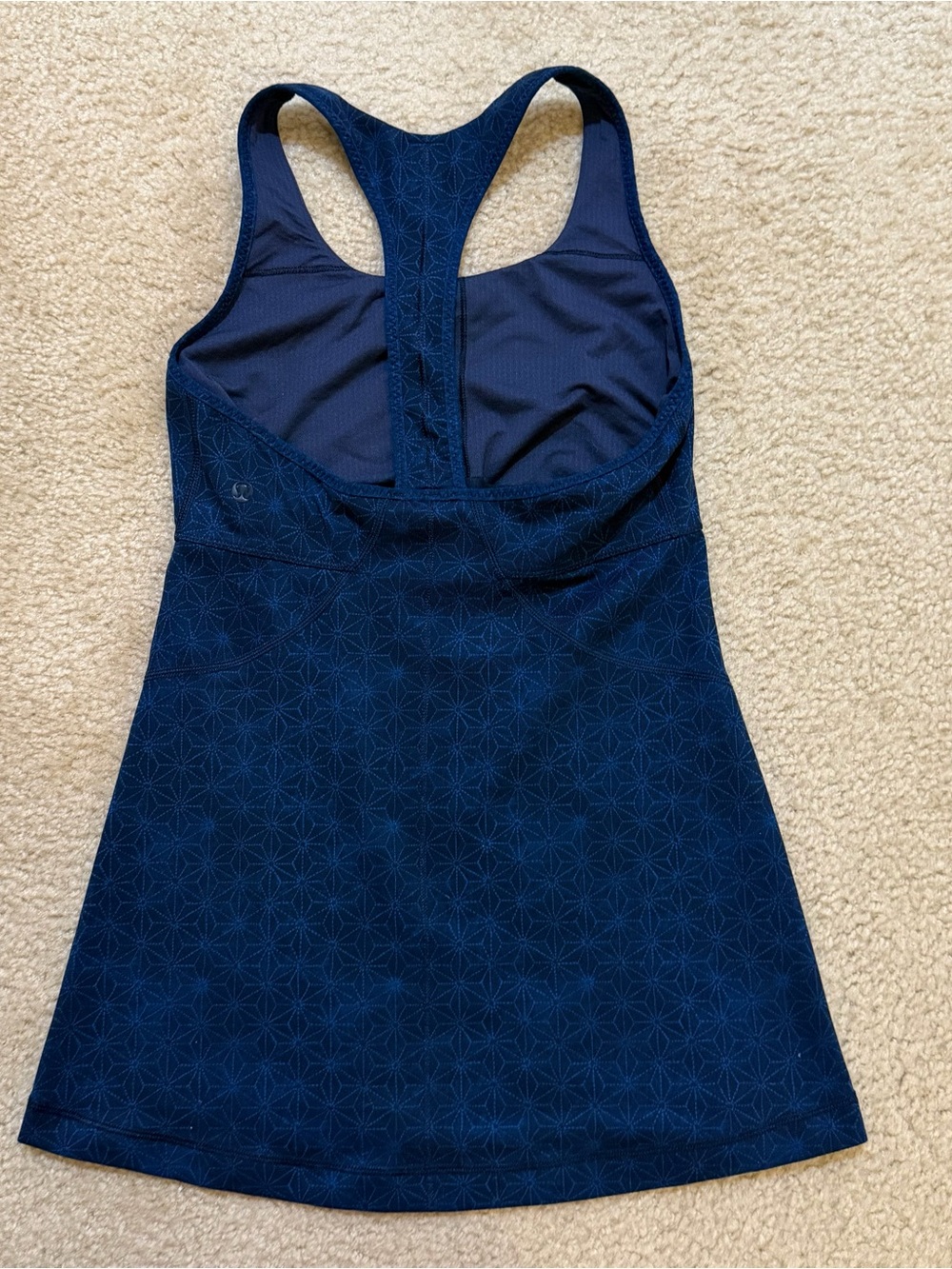 Lululemon Power Up Tank II Size 6 Sashico Star Inkwell Rugged Blue - Picture 5 of 6